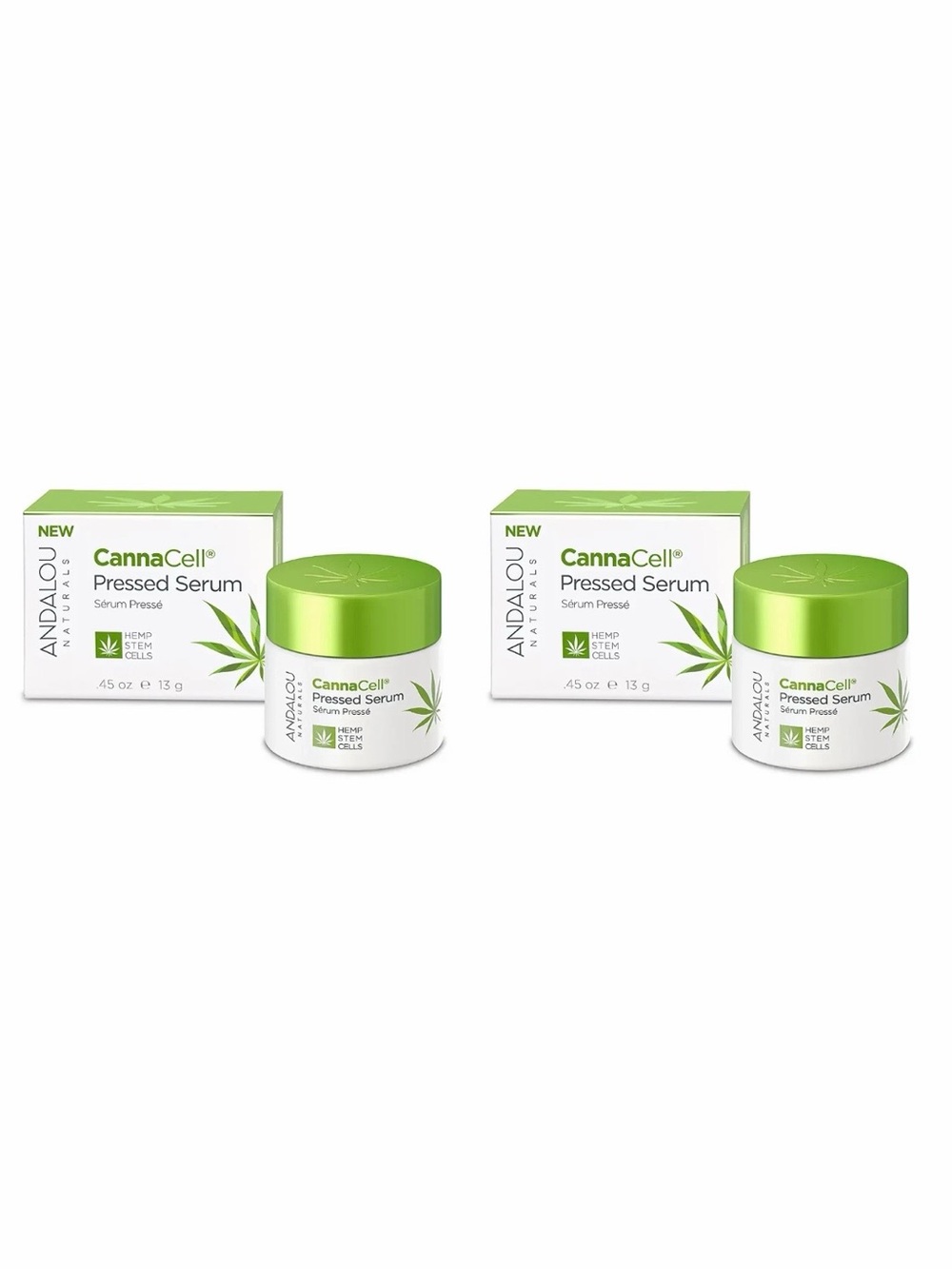 {2 Pack} Andalou Naturals CannaCell Pressed Serum 4.5 oz New in Box